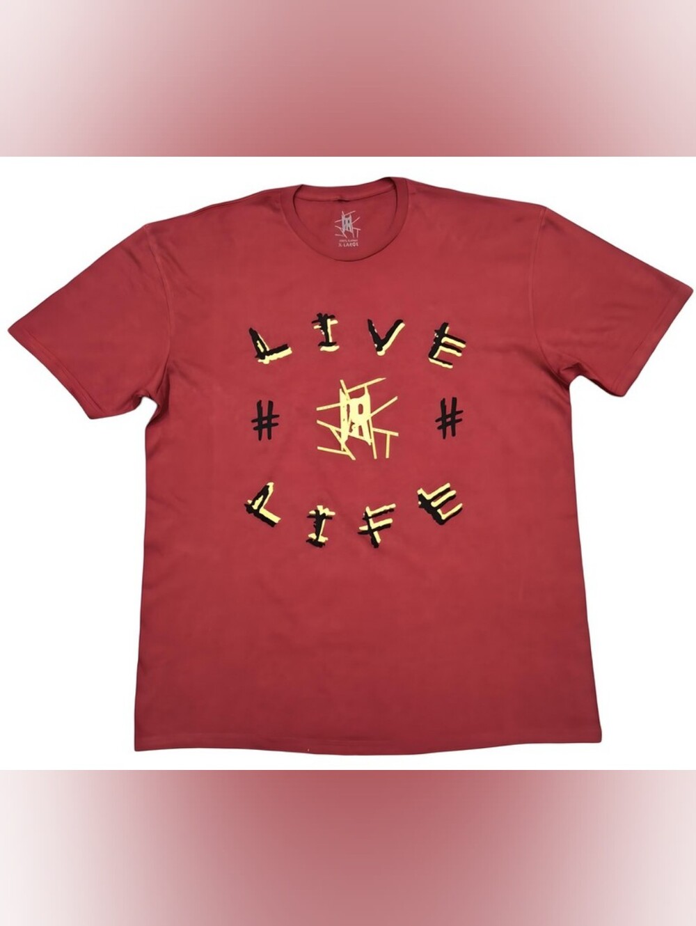 Live Life Graphic Tee - Red Short Sleeve Shirt